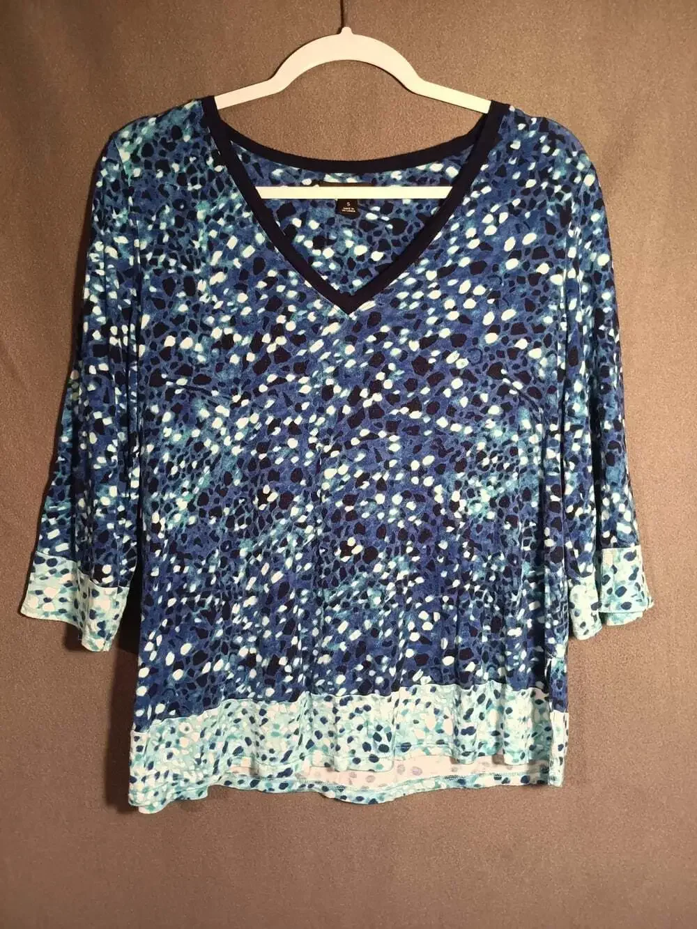 Simply Vera Vera Wang Capri Pajama Set Women’s Small Blue Floral Loungewear